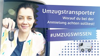 Umzugstransporter Worauf du bei der Anmietung achten solltest  UMZUGSWISSEN  muvora 2019 [upl. by Timothea]