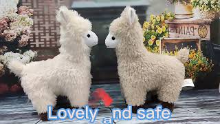 Custom Stuffed Cute Children Gift 10 5 Inch Standing Llama Soft Plush Toy [upl. by Monica]