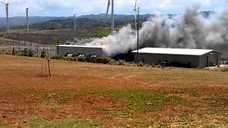 Kahuku wind farm fire 8112 [upl. by Rubio342]