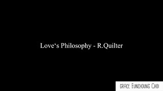 Love‘s philosophy  RQuilter song by Mezzosoprano Grace Choi [upl. by Nauquf]