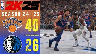 NEW YORK KNICKS vs DALLAS MAVERICKS  SEASON 20242025  NBA 2K25 [upl. by Seabrooke]