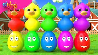 5 Little DucksLearn Colors Song  BluLoo Nursery Rhymes amp Kids Songs [upl. by Mcripley32]