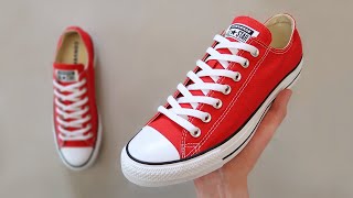 HOW TO LACE CONVERSE LOW BEST WAY [upl. by Nnayelhsa217]