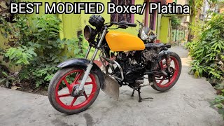 Bajaj Platina modified into CAFE RACER  Boxer modified into CAFE RACER [upl. by Fortunia]