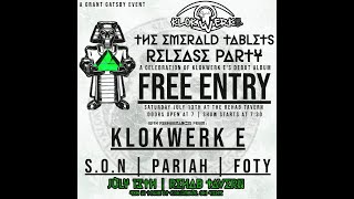 Klokwerk E quotJim Jonesquot Emerald Tablets Release Party 71324 Columbus OH [upl. by Eenaej]