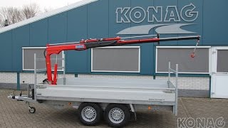 Konag laadkraan aanhangwagen 350x185 met afstandsbediening [upl. by Mat33]