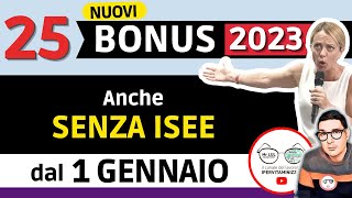 25 NUOVI BONUS IN ARRIVO ➡ dal 1 GENNAIO 2023 💰 TUTTI gli AIUTI DEL NUOVO ANNO anche SENZA ISEE [upl. by Elgar]