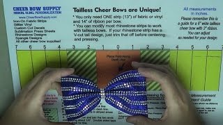 How To Make Tailless Cheer Bows With Rhinestones And Glitter Vinyl [upl. by Rohpotsirhc]