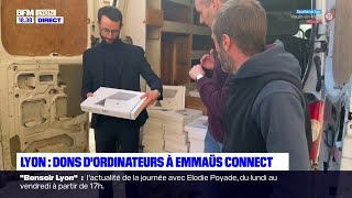 Lyon  dons dordinateurs à Emmaüs connect [upl. by Calle190]