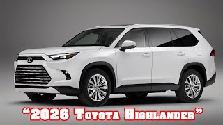 2026 Toyota Highlander LE Nightshade  2026 toyota highlander hybrid xle  2026 toyota highlander ev [upl. by Nosdrahcir]