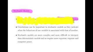 Deterministic vs Stochastic Models Short Theory Question [upl. by Sordnaxela]