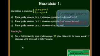 Matemática  Aula 23  Sistemas Lineares  Parte 10 [upl. by Rocky]