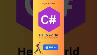 C hello world first code csharp  shorts  viralshorts [upl. by Foy]