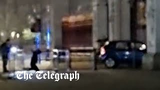 Armed police arrest man after car crashes into gates of Buckingham Palace [upl. by Ecitsuj]