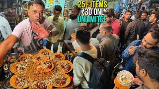 30 Rs MOST HONEST 😇 MAN selling Ultimate Chinese Thali  Miya Biwi Panipuri 😍 Street Food India [upl. by Teemus]