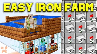 MINECRAFT 119 IRON FARM TUTORIAL  Easy Efficient [upl. by Oniratac]