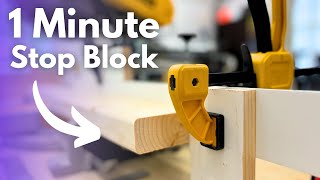 The Easiest DIY Miter Saw Stop Block [upl. by Alra362]