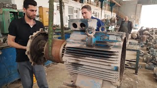 everything about the winding of electric motors 75kw 1500rpm electric motor disassembly [upl. by Aynor]