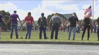 Bikers show support to Apalachee High community [upl. by Sairacaz]