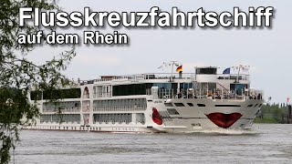 Schiffe auf dem Rhein  Flusskreuzfahrtschiff  Binnenschifffahrt [upl. by Kinsman]