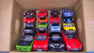 Box ful of Model Cars Honda Civic Bugatti Divo McLaren 650s Audi Rs7 Ford Raptor Ferrari [upl. by Phillida]