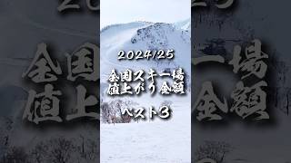 【2025】全国スキー場の値上がり金額ベスト3 shorts スキー場 [upl. by Carma]