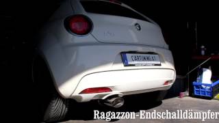 Alfa MiTo Ragazzon Sportauspuff vorhernachher [upl. by Eerok]