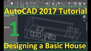 Beginner Tutorial 1 AutoCAD 2017  Designing a Basic House [upl. by Rinee664]