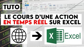 Comment récupérer le cours dune action EN LIVE dans Excel sans MICROSOFT 365 [upl. by Zoller]