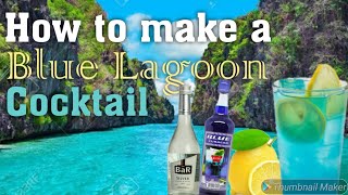 How to make a Blue Lagoon Cocktail  Pinoy Cocktails  Alak Tutorials [upl. by Peta]