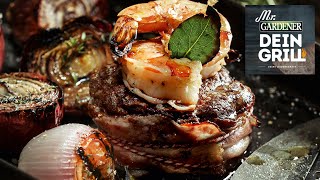 Grillrezept Rinderfilet Surf amp Turf  Mr Gardener [upl. by Eissolf]