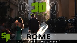 Via dei Coronari ROME walking tour binaural sound  Sound Postcards [upl. by Allekram]