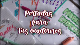 5 ideas sencillas de portadas para tus cuadernos [upl. by Alyose242]