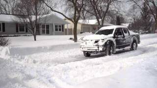 Chicago Snow day 020211 Nissan Frontier PRO4X FTW [upl. by Mahsih373]