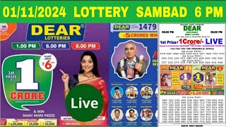 🔴 Dear 6 PM Live Sikkim State Lottery Result Today  Date01112024 [upl. by Marc]