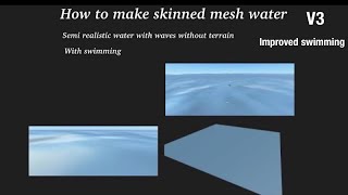 How to make a skinned mesh ocean with swimming Roblox Studio Updated V3 [upl. by Regina568]