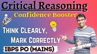 Critical Reasoning for Mains  IBPS PO [upl. by Carolus]