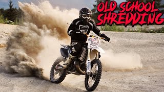 Ripping an 18 year old dirt bike on the track  2003 CR250 [upl. by Valdis360]