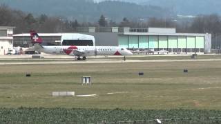 Spotting at Bern Belp LSZB Saab 2000 Dornier 328 Dassault Falcon 7X [upl. by Oranneg]