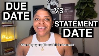 Due Date VS Statement Date  When To Pay Credit Card Bill [upl. by Chelsie]