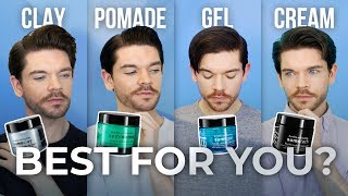 Clay Pomade Gel or Cream  Mens Hair Product Guide [upl. by Ylrac]