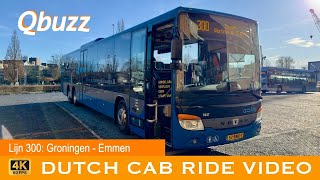 Qbuzz Lijn 300 Groningen  Emmen  Bus Drivers POV  2024 4k [upl. by Tarra]