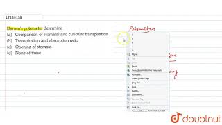 Darwins potometer determine [upl. by Eleonora416]