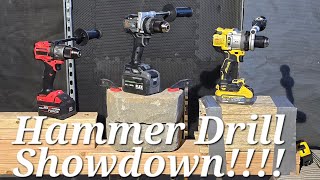 Hammer Drill Showdown 😮 Dewalt DCD 1007 VS Milwaukee Gen 4 2904 VS FLEX F1271T Its Close 😲 [upl. by Essy]