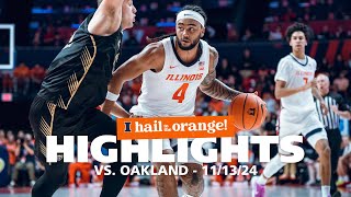 Illini Mens Basketball  Highlights vs Oakland 111324 [upl. by Katrina]