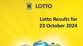 Lotto Results 23 October 2024 [upl. by Guria]