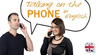 Talking on the Phone in English  English Phone Vocabulary Lesson [upl. by Ardnaxela323]