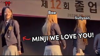 Minjis Graduation was a Fansign ft NMIXX Sullyoon amp Bae [upl. by Madelena]