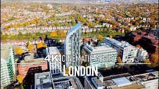 LONDON 🇬🇧 Drone 4K EALING ACTON UNITED KINGDOM UK ENGLAND [upl. by Orgel568]