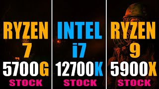 RYZEN 7 5700G vs INTEL i7 12700K vs RYZEN 9 5900X  PC GAMES BENCHMARK TEST [upl. by Sybyl]